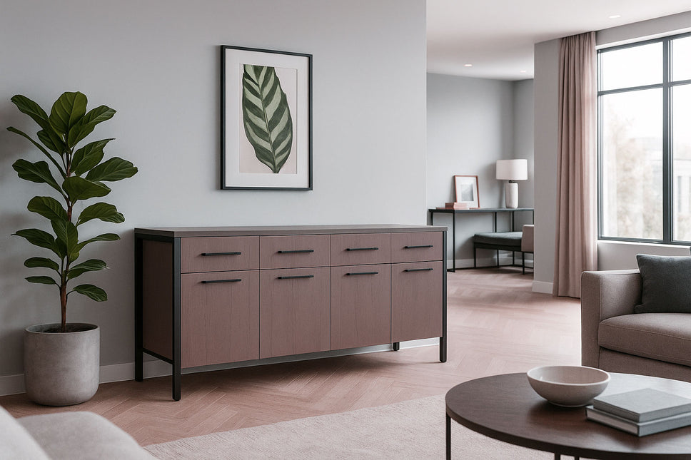 Dressoir melamine walnoot 180cm Alex