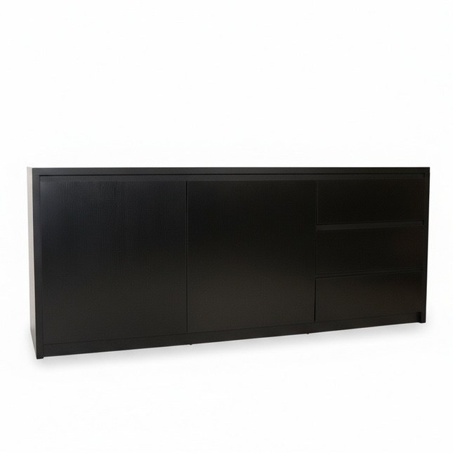 Dressoir melamine zwart 200cm Cassie