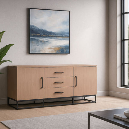 Dressoir melamine lichtbruin 180cm Hazel