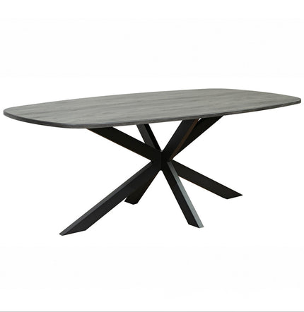 Eettafel Hero deens ovaal 210cm zwart MDF