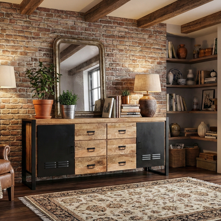 Dressoir mangohout 200cm bruin Jazzy