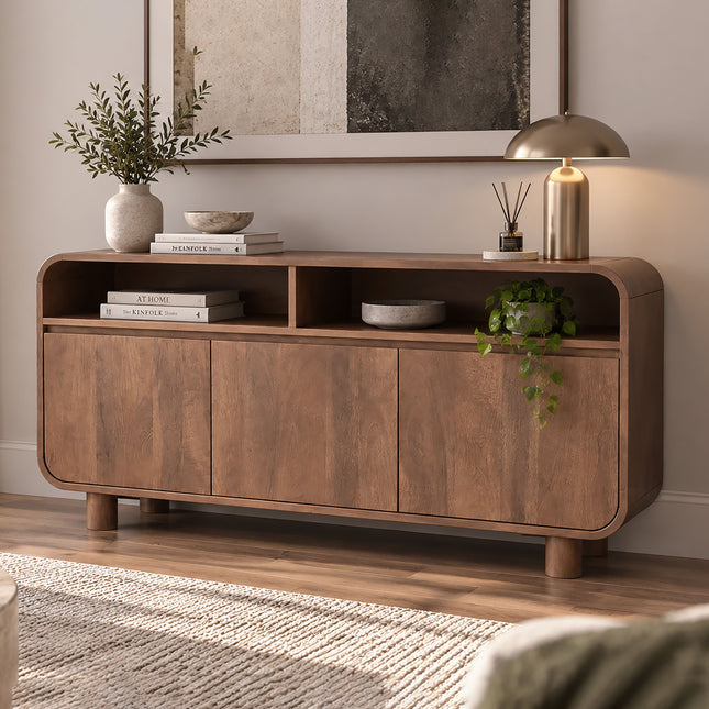 Dressoir Japandi walnoot mangohout 150cm Viggo