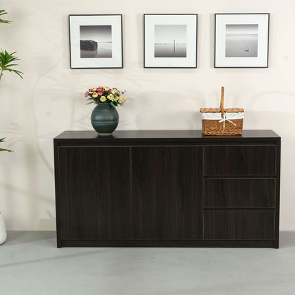 Dressoir melamine donker walnoot 160cm Cassie