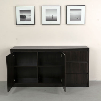 Dressoir melamine donker walnoot 160cm Cassie