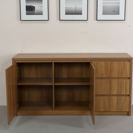 Dressoir melamine lichtbruin 160cm Cassie