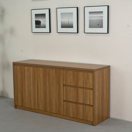 Dressoir melamine lichtbruin 160cm Cassie