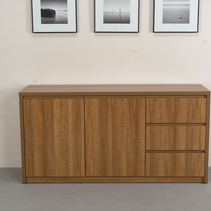 Dressoir melamine lichtbruin 160cm Cassie