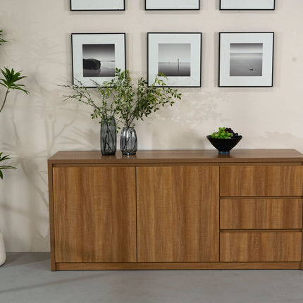 Dressoir melamine lichtbruin 180cm Cassie