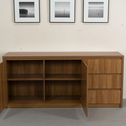 Dressoir melamine lichtbruin 180cm Cassie