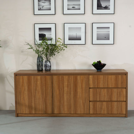 Dressoir melamine lichtbruin 200cm Cassie