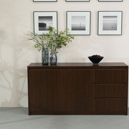 Dressoir melamine walnoot 160cm Cassie