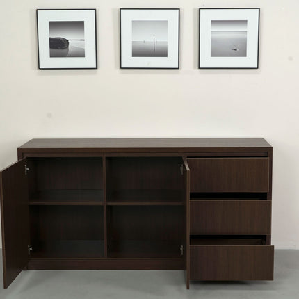 Dressoir melamine walnoot 160cm Cassie