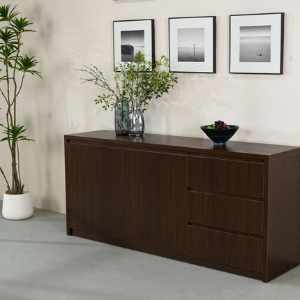 Dressoir melamine walnoot 180cm Cassie