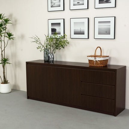 Dressoir melamine walnoot 200cm Cassie