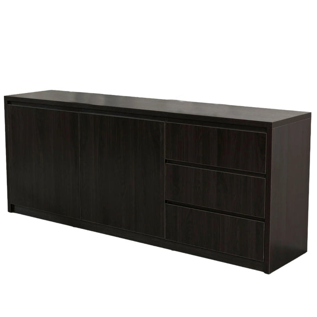 Dressoir melamine donker walnoot 200cm Cassie