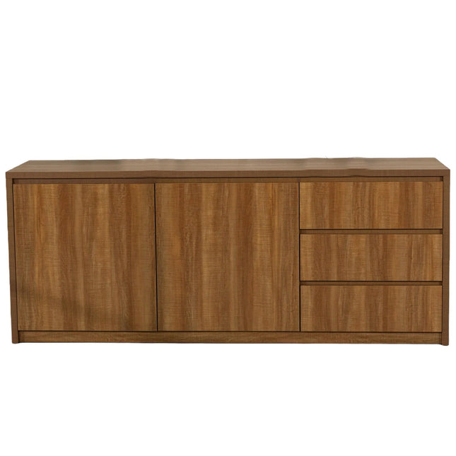 Dressoir melamine lichtbruin 180cm Cassie