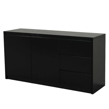 Dressoir melamine zwart 160cm Cassie