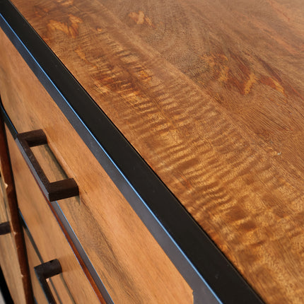 Dressoir visgraat mangohout 180cm bruin Cody