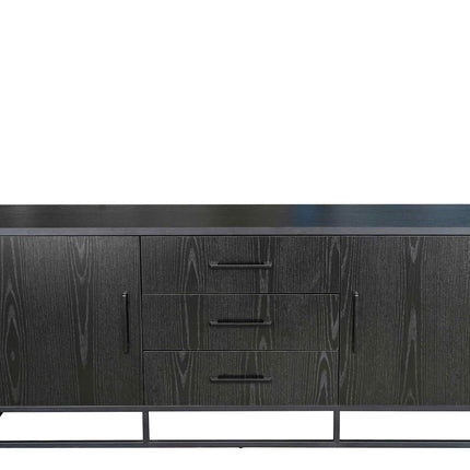 Dressoir melamine zwart 180cm Hazel