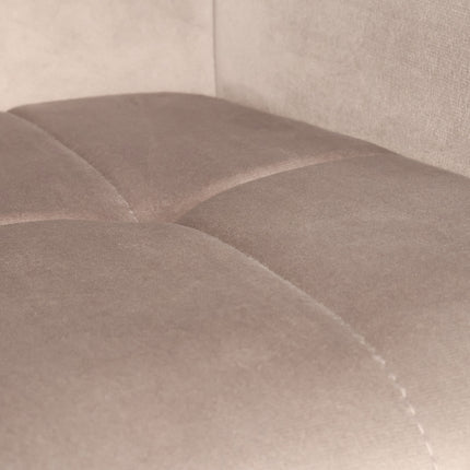 Eetkamerstoel taupe velvet Mae