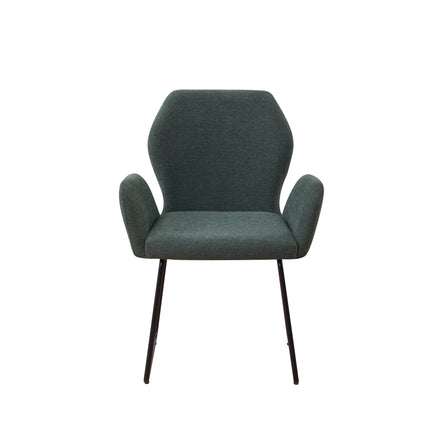 SET DEAL: 6 Eetkamerstoelen geweven stof donkergroen Miley