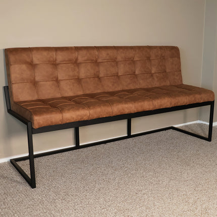 Eetkamerbank Vito 180cm cognac microvezel