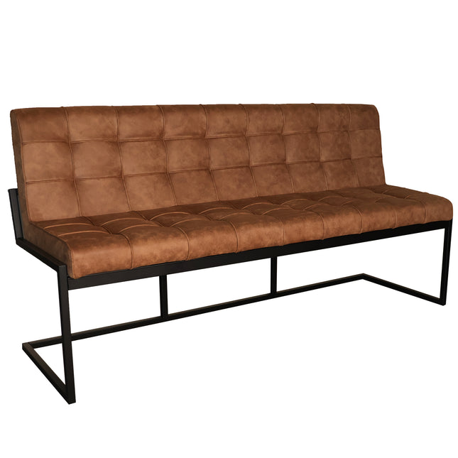 Eetkamerbank Vito 180cm cognac microvezel
