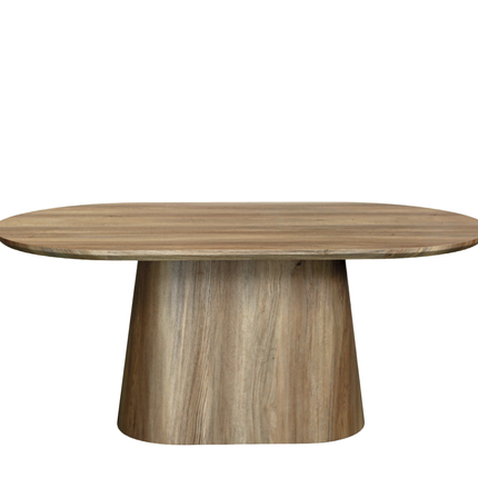 Eettafel Japandi ovaal Saga 180cm lichtbruin MDF