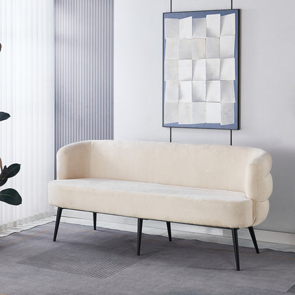 Eetkamerbank Quinn 180cm beige chenille