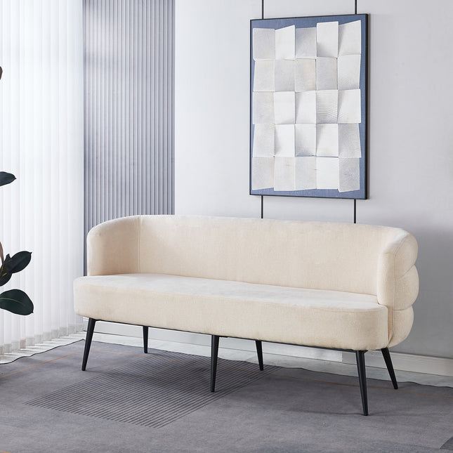 Eetkamerbank Quinn 180cm beige chenille