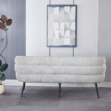 Eetkamerbank Quinn 180cm grijs chenille