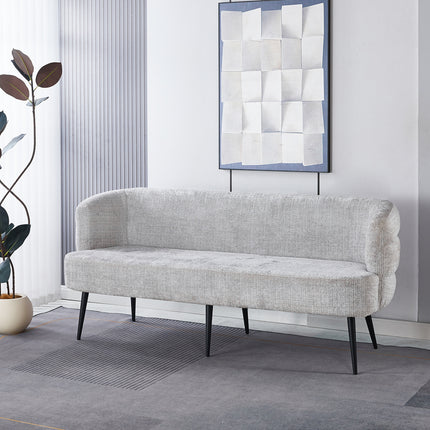 Eetkamerbank Quinn 180cm grijs chenille