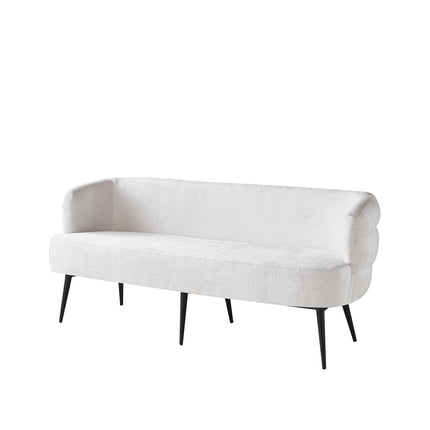 Eetkamerbank Quinn 180cm wit chenille