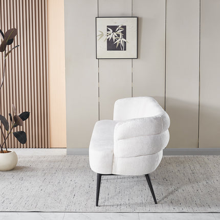 Eetkamerbank Quinn 180cm wit chenille