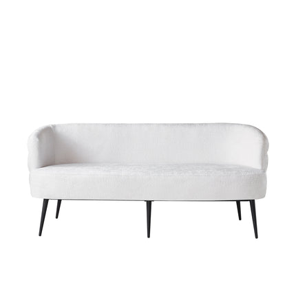 Eetkamerbank Quinn 180cm wit chenille