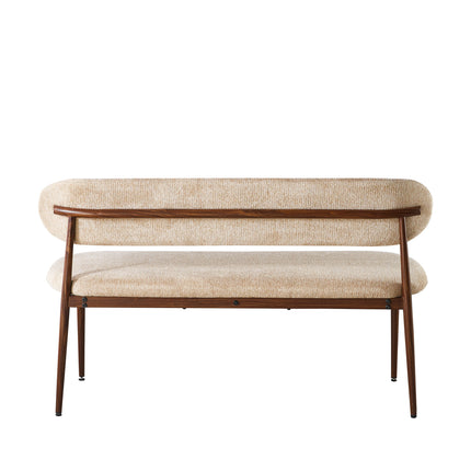 Eetkamerbank Japandi 140cm bruin Reika walnoot