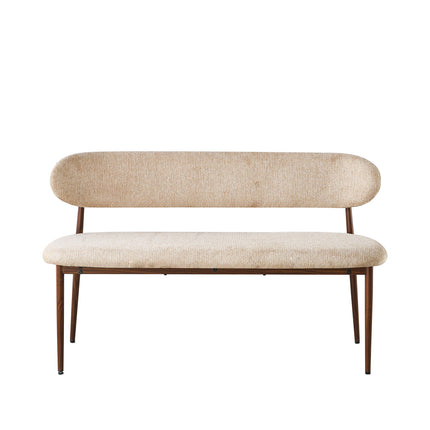 Eetkamerbank Japandi 140cm bruin Reika walnoot