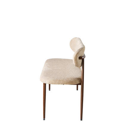 Eetkamerbank Japandi 140cm bruin Reika walnoot