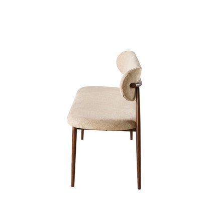 Eetkamerbank Japandi 160cm bruin Reika walnoot