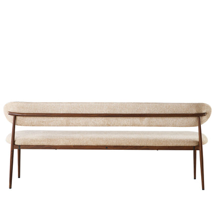 Eetkamerbank Japandi 200cm bruin Reika walnoot