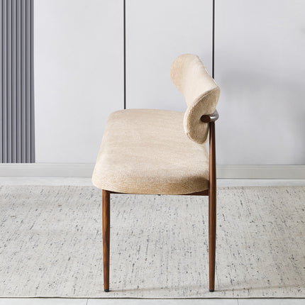 Eetkamerbank Japandi 200cm bruin Reika walnoot