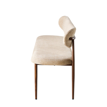 Eetkamerbank Japandi 200cm bruin Reika walnoot