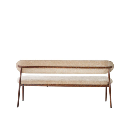 Eetkamerbank Japandi 180cm bruin Reika walnoot