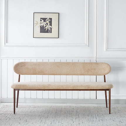 Eetkamerbank Japandi 180cm bruin Reika walnoot