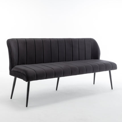 Eetkamerbank Sally 200cm zwart velvet