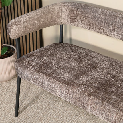 Eetkamerbank Meggie 160cm taupe chenille