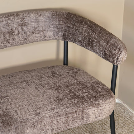 Eetkamerbank Meggie 160cm taupe chenille
