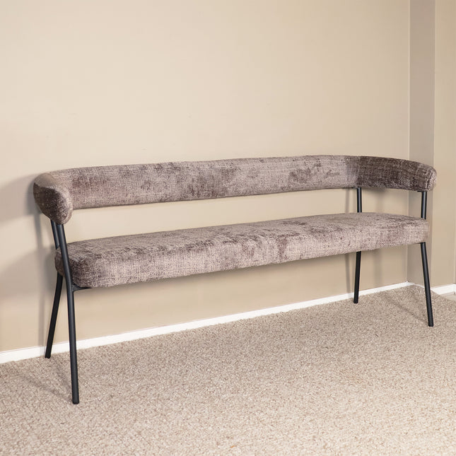 Eetkamerbank Meggie 160cm taupe chenille
