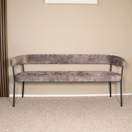 Eetkamerbank Meggie 160cm taupe chenille