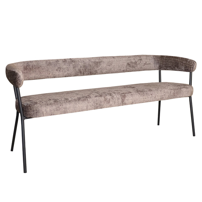 Eetkamerbank Meggie 160cm taupe chenille
